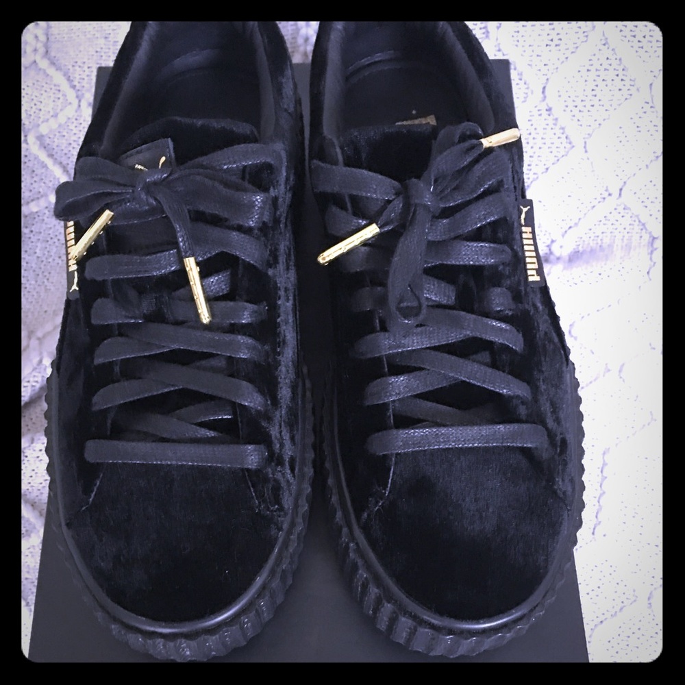BNIB Black Velvet Fenty Creeper By Rihanna sz 8